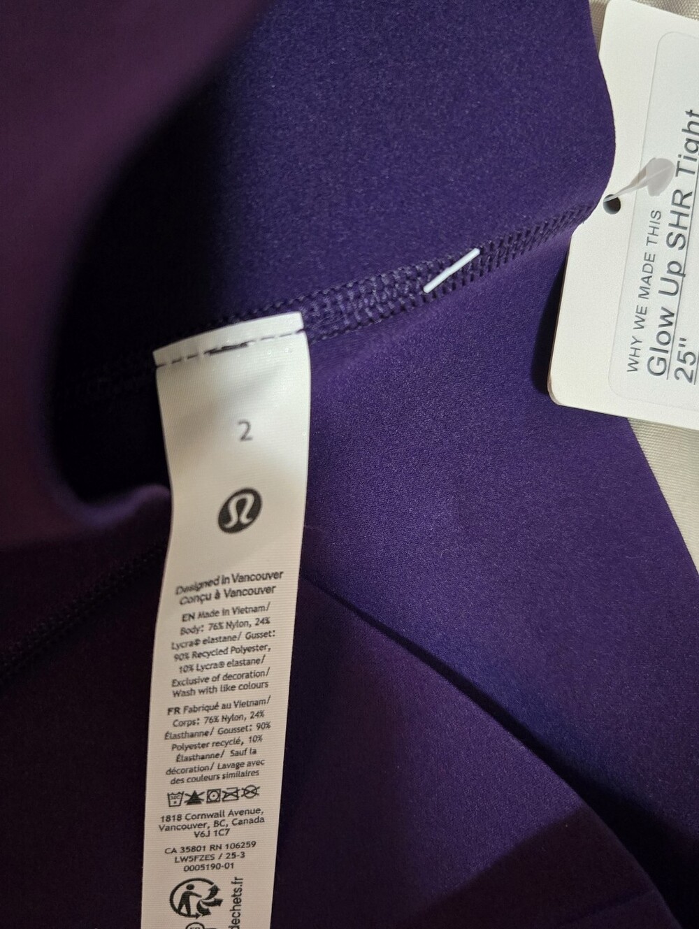 lululemon athletica High-Rise Purple Leggings - Picture 3 of 6